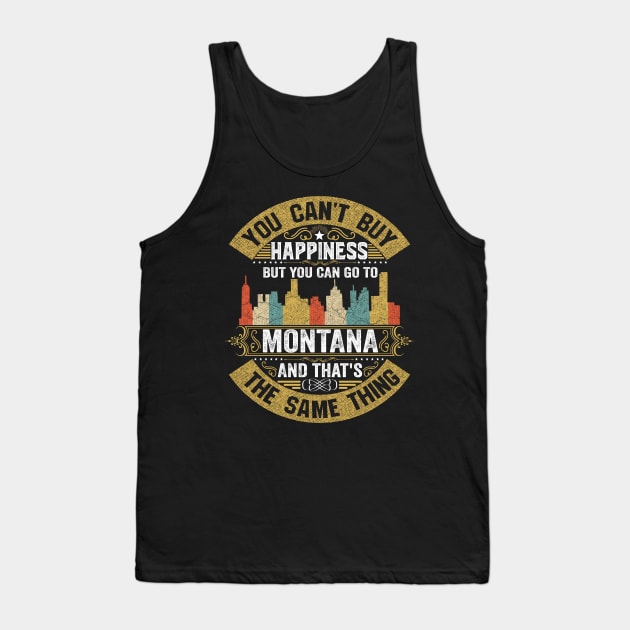 Montana State Flag I Love Montana Strong Native Montana Home Map Tank Top by BestSellerDesign